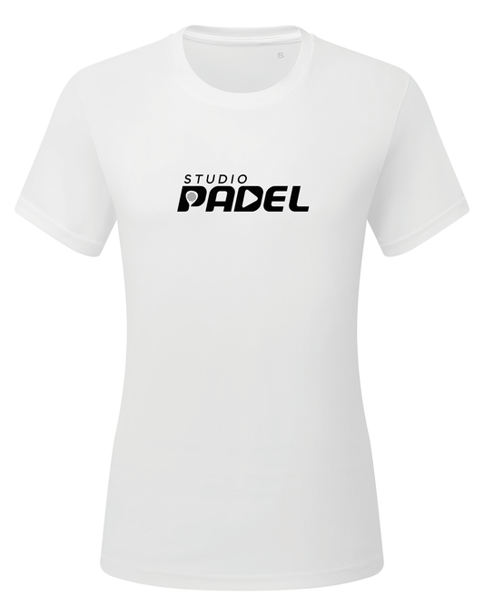 Studio Padel T-shirt med namntryck Vit - Dam